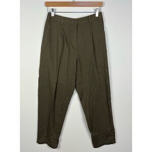 NWT L.L. Bean Wrinkle-Resistant Cotton Pants Trousers brown women’s petite sz 10